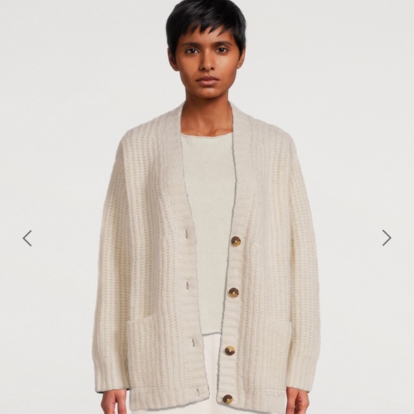 Bare Knitwear Harbour Alpaca-Blend Cardigan- Grey - Picture 4 of 9